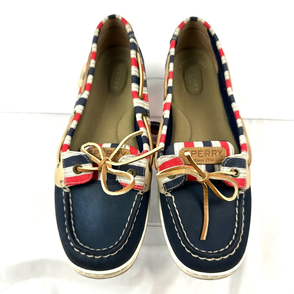 Patriotic Preppy Sperry Top-Sider Boat Shoe Women 9.5 Navy Blu STS83333 Nautical